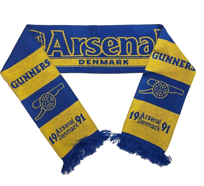 Arsenal Denmark Jacquard Knit Scarf Yellow Blue One Size