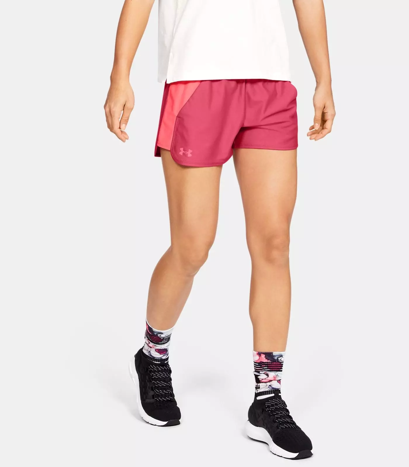 Kvinders Under Armour Shorts Play Up 2 0   Impulse Pink L