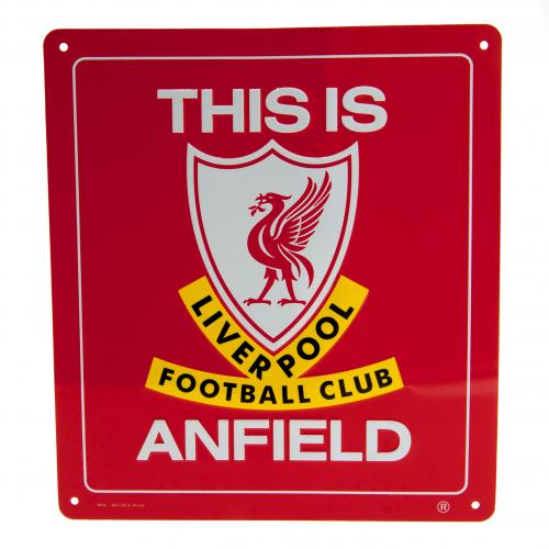 Liverpool Fc This Is Anfield Skilt   Rød