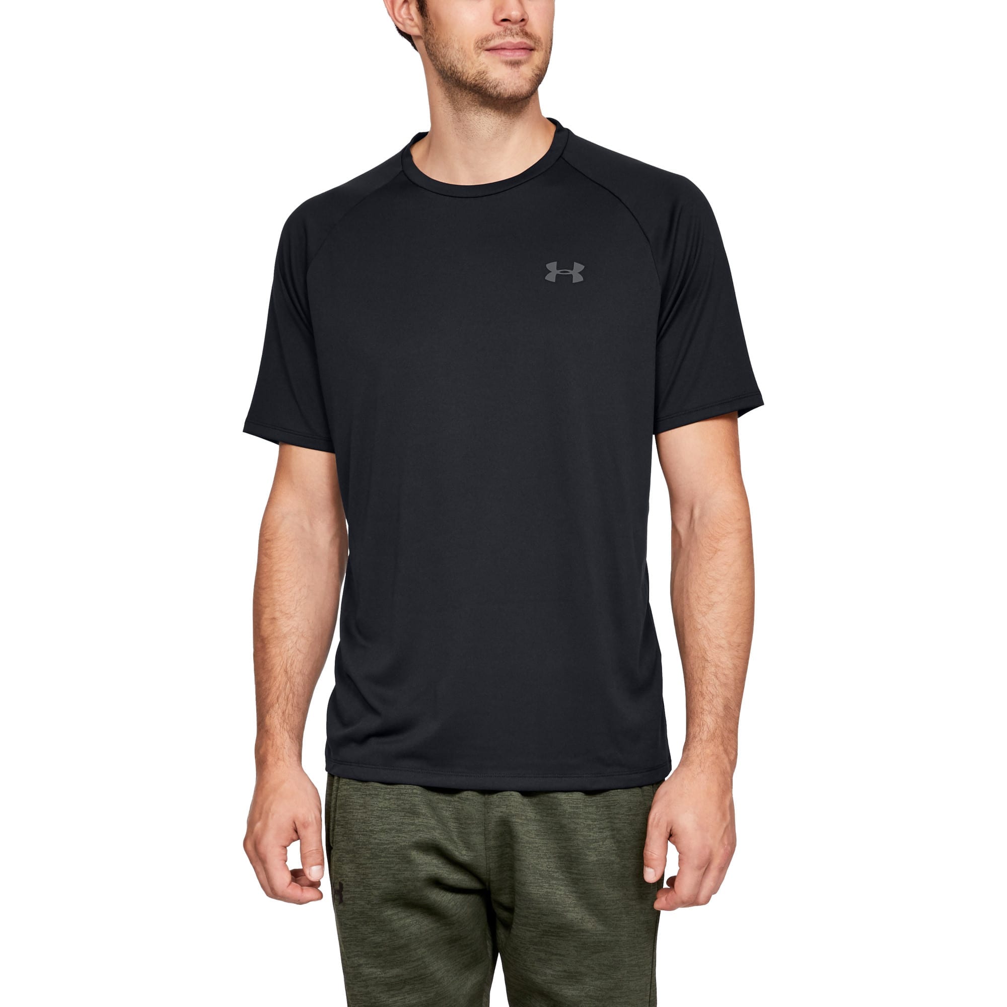 Mænds Under Armour Tech 2 0 T Shirt   Sort 5xl