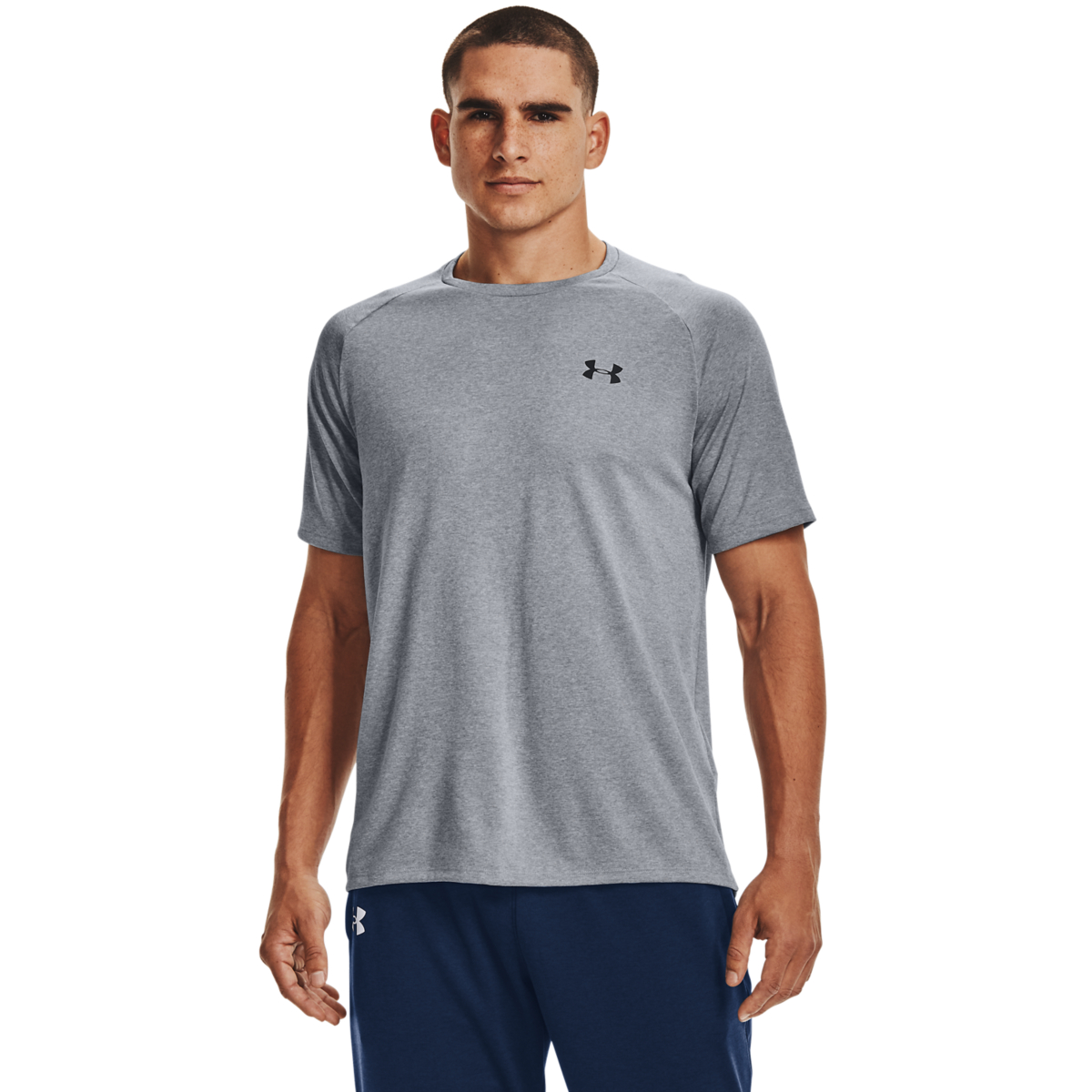 Mænds Under Armour Tech 2 0 T Shirt   Steel 5xl