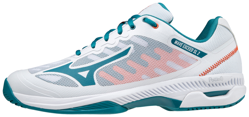 Mizuno Wave Exceed Sl 2  Ac  Padelsko  White Harborblue Firecracker    45