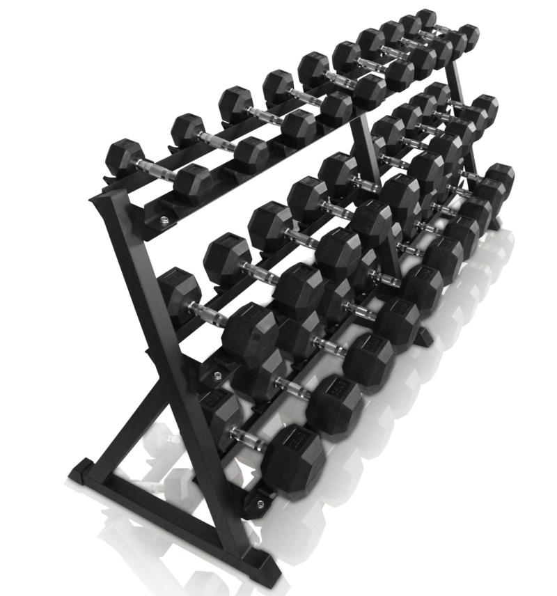 Odin 545kg Hex Set Pakketilbud  15 Sæt Håndvægte   Rack