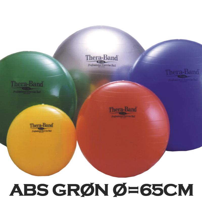 Thera Band Terapibold   Træningsbold 65cm Grøn  Inkl  Abs