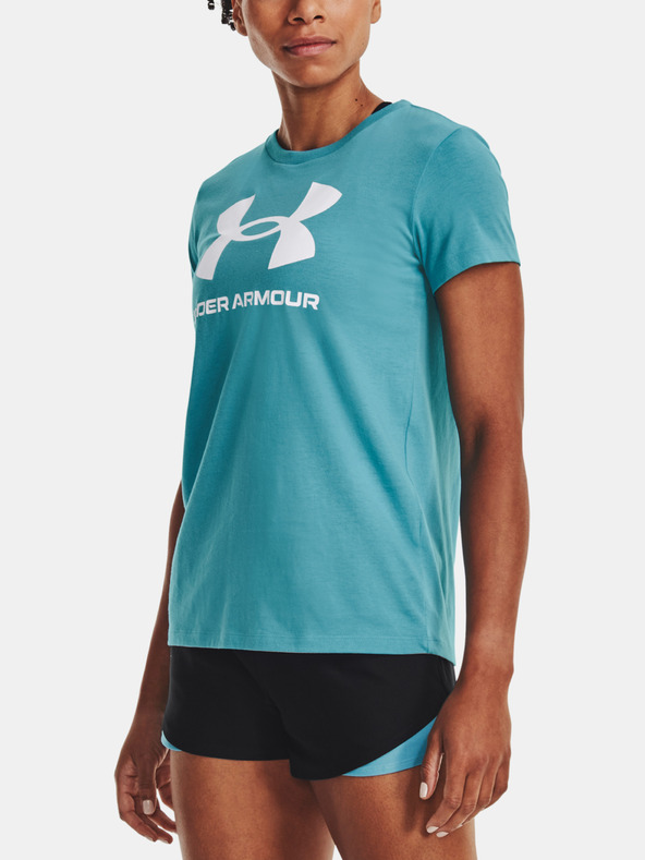 Under Armour Kvinder   Sportstyle Graphic Short Sleeve   Glacier Blue Xxl