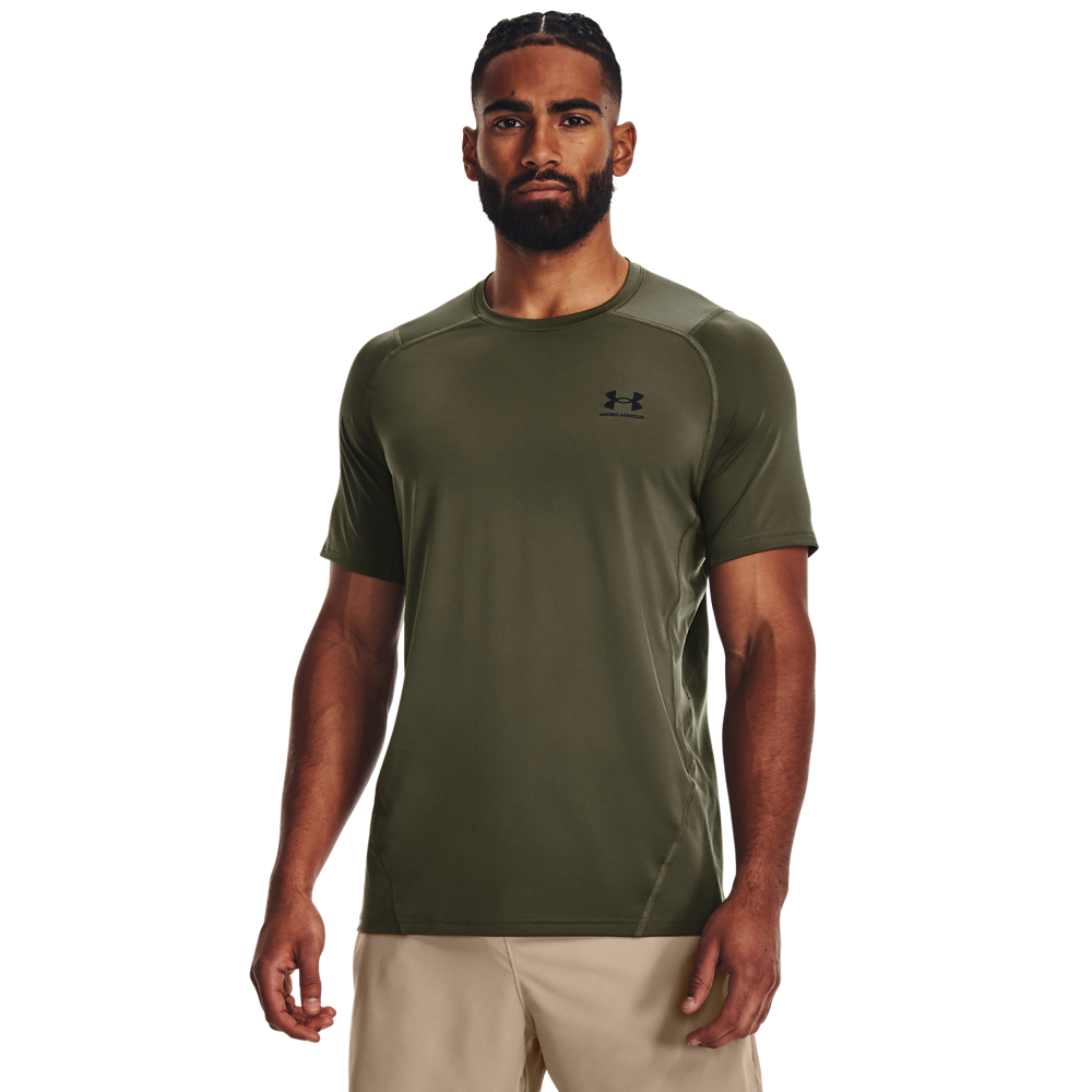 Under Armour Mænd   Heatgear Armour Fitted Shortsleeve   Marine Green S