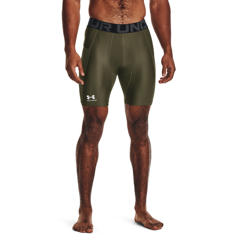 Under Armour Mænds   Heatgear Compression Shorts   Marine Green Xxl