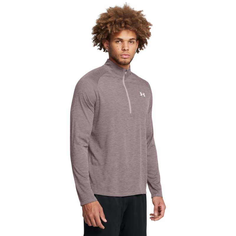 Under Armour Mænds   Tech Textured 1 2 Zip   Tetra Gray 3xl