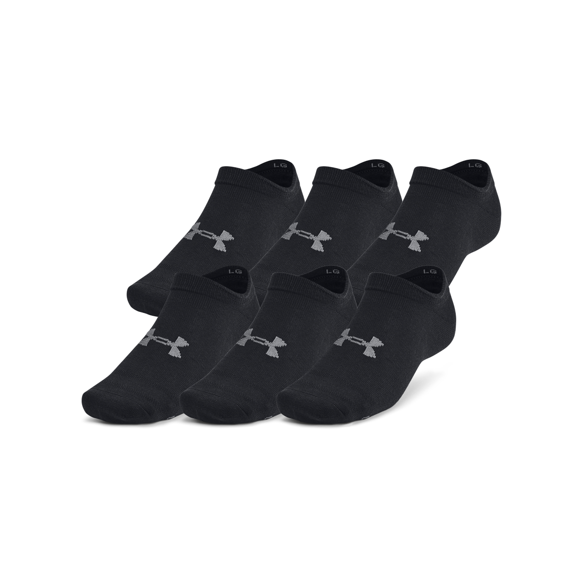 Under Armour Unisex Essential No Show Socks   6 Pack   Sorte S