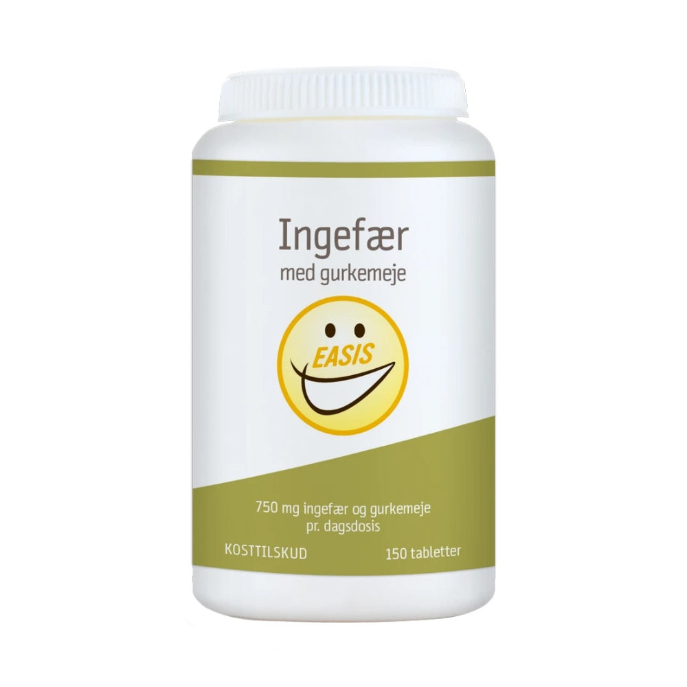 Easis Kosttilskud   Ingefær Med Gurkemeje  150stk    Vitaminer   Mineraler