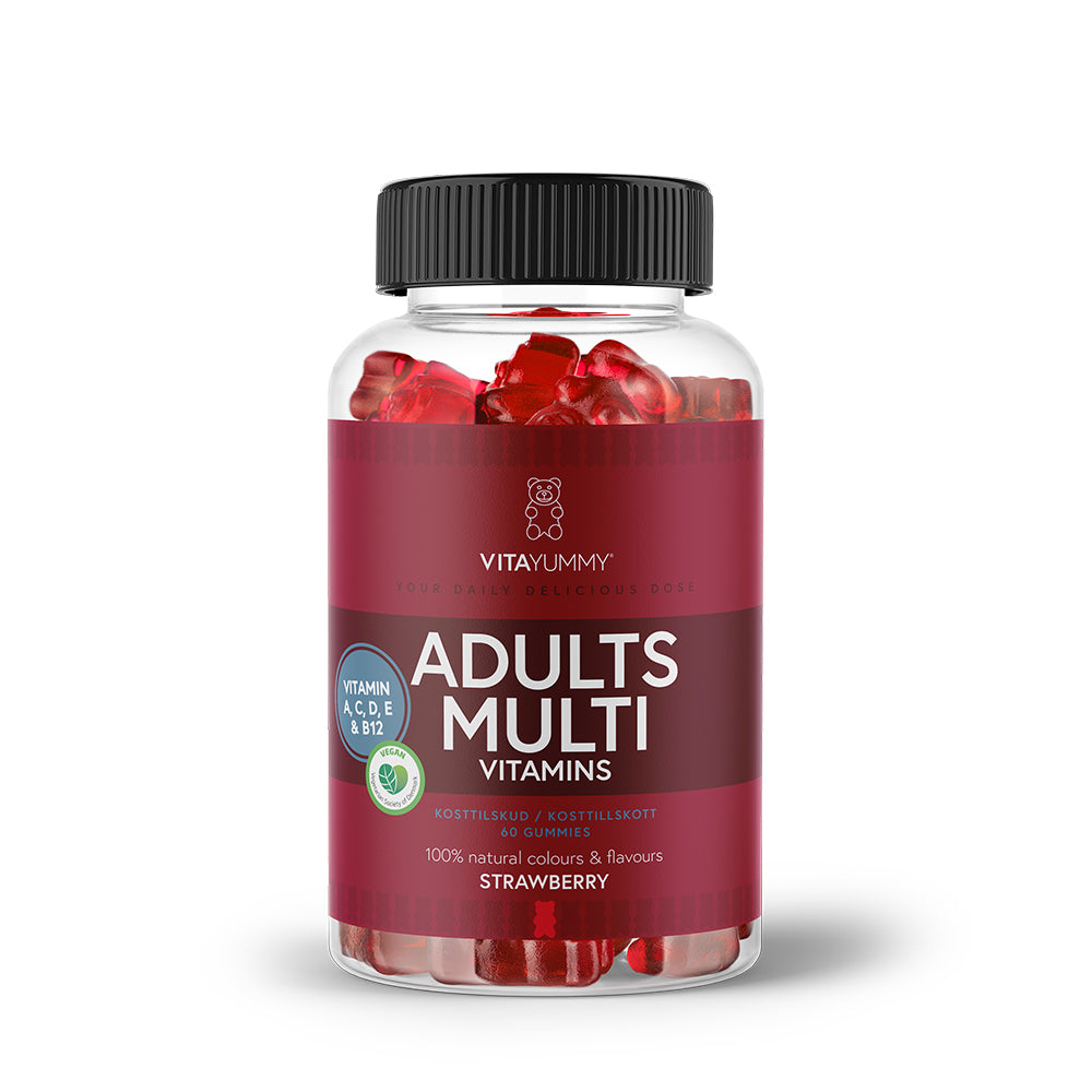 Vitayummy Adults Multivitamin   Strawberry  60 Stk    Vitaminer   Mineraler