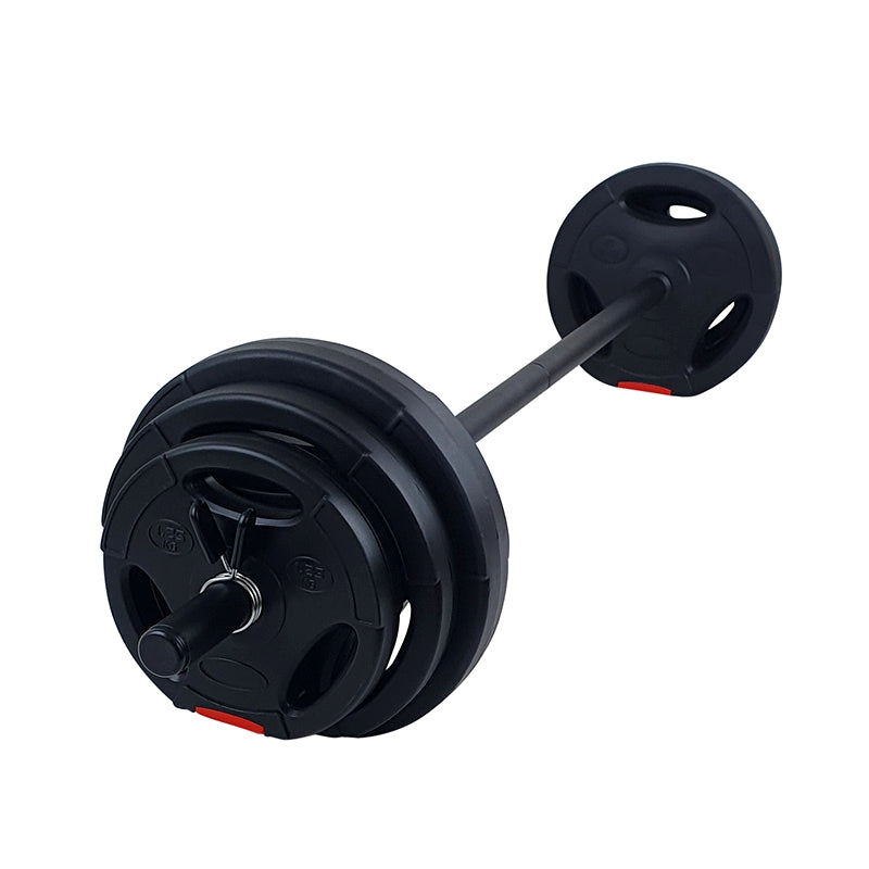 Billigt Aerobic Vægtstang Sæt  20 Kg  Med Grip Vægtskiver