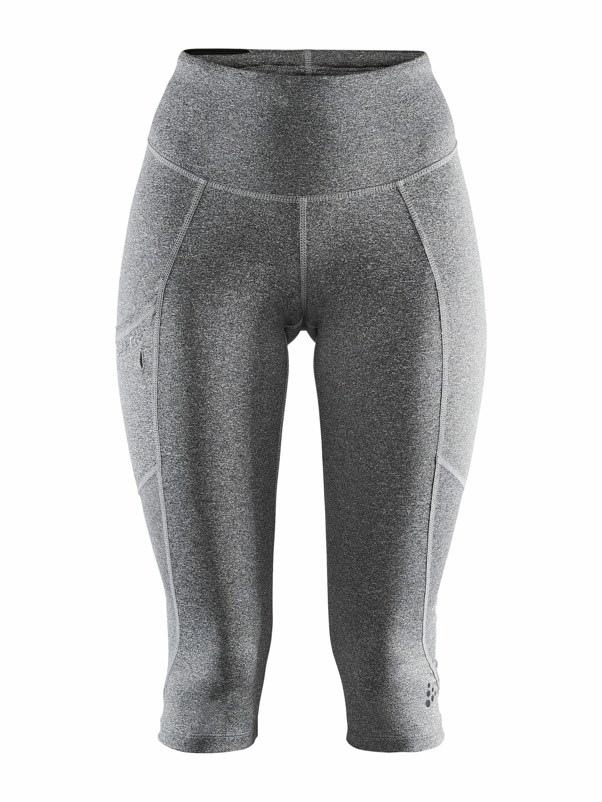 Craft   Adv Essence Capri Tights Kvinder   Dk Grey Melange Xs